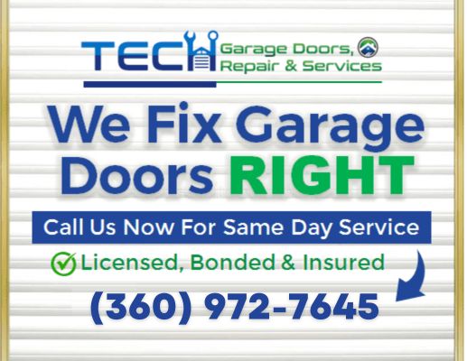TECH Garage Door Repair Services of Olympia - Banner
